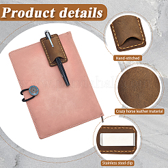 Cowhide Pen Pencil Holder Clip&nbsp;AJEW-WH20120-90A