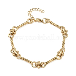 304 Stainless Steel Twited Rope Link Chain Bracelets for Women&nbsp;BJEW-A160-06G