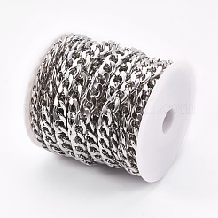 Tarnish Resistant 304 Stainless Steel Cuban Link Chains&nbsp;CHS-E013-17B