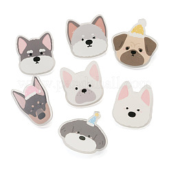 7Pcs 7 Colors Cartoon Dog Acrylic Brooch&nbsp;JEWB-TA0001-37