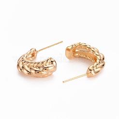 Brass Half Hoop Earrings&nbsp;KK-R117-026-NF