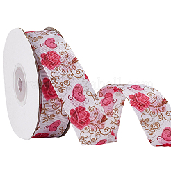 1 Roll Printed Polyester Grosgrain Ribbon&nbsp;SRIB-CY0001-15