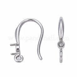 316 Surgical Stainless Steel Hook with Rhinestone Settings and Horizontal Loop&nbsp;STAS-N092-134P