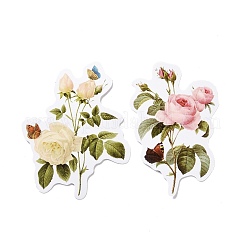 50Pcs Cartoon Flower Paper Sticker Label Set&nbsp;X-DIY-G066-05