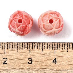 Synthetic Shell Dyed Carved Beads&nbsp;SHEL-H005-21