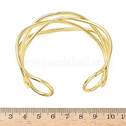 Brass Cuff Bangles for Women&nbsp;BJEW-F513-06G