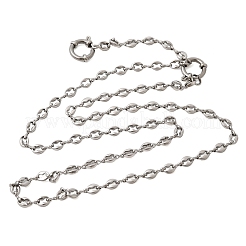 4.5MM 201 Stainless Steel Coffee Bean Chain Necklaces for Unisex&nbsp;NJEW-K302-15P
