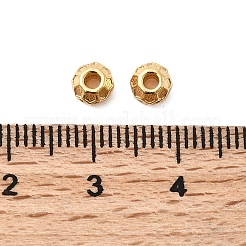 Brass Micro Pave Clear Cubic Zirconia Beads&nbsp;KK-F916-22G