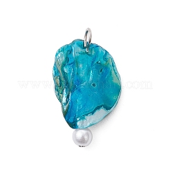 Bohemian Natural Freshwater Shell Dyed Pendants&nbsp;PALLOY-JF04156