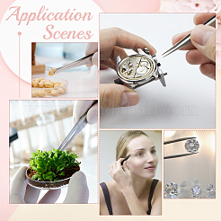 3Sets 3 Colors Stainless Steel Beading Tweezers Sets&nbsp;TOOL-DC0001-01