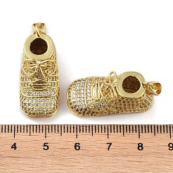 Rack Plating Brass Micro Pave Cubic Zirconia Pendants&nbsp;KK-K341-50G