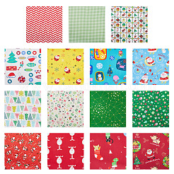 15Pcs 2 Bags 2 Styles Christmas Cotton Fabric&nbsp;DIY-TA0014-62