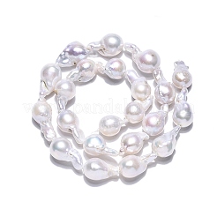 Natural Baroque Pearl Keshi Pearl Beads Strands&nbsp;PEAR-S019-02D-01