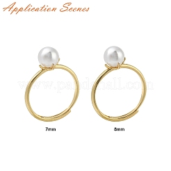 Flat Round Brass Adjustable Ring Settings&nbsp;LS-KK-G527-01B-G