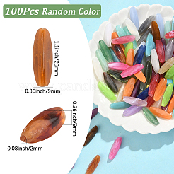 100Pcs Rice Imitation Gemstone Acrylic Beads&nbsp;OACR-SP0001-66