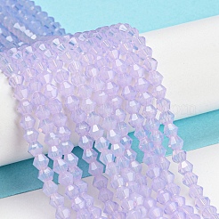 Baking Paint Transparent Glass Beads Strands&nbsp;DGLA-F029-J4mm-07