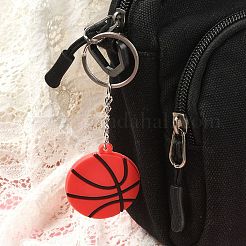 6Pcs 6 Styles PVC Plastic Pendant Keychain&nbsp;KEYC-YW0001-19