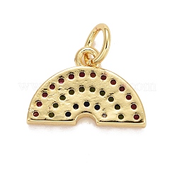 Rack Plating Brass Cubic Zirconia Pendants Findings&nbsp;KK-E275-25G