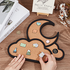 Hexagon Wall Mounted Brooch Jewelry Display Cork Tray&nbsp;ODIS-WH0329-84D