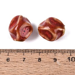 Vintage Handmade Porcelain Wrinkle Beads&nbsp;PORC-Q006-09A