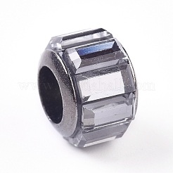 Glass European Beads&nbsp;GPDL-WH0001-01H