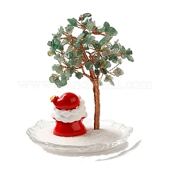 Christmas Natural Green Aventurine Chips Tree Decorations&nbsp;DJEW-K028-02A