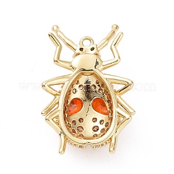 Rack Plating Brass Micro Pave Colorful Cubic Zirconia Pendants&nbsp;ZIRC-C039-03G