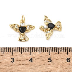 Brass Micro Pave Cubic Zirconia Pendants&nbsp;KK-A291-03G