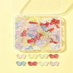 105Pcs 7 Colors UV Plating Iridescent Transparent Acrylic Beads&nbsp;OACR-FS0001-88
