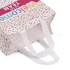 Printed Non-Woven Reusable Folding Wine Bottle Gift Bags with Handle&nbsp;ABAG-C012-04C