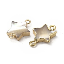 Natural Trochus Shell Connector Charms&nbsp;PEAR-P004-53KCG
