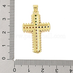 Rack Plating Brass Micro Pave Cubic Zirconia Pendants&nbsp;KK-S380-39C-G