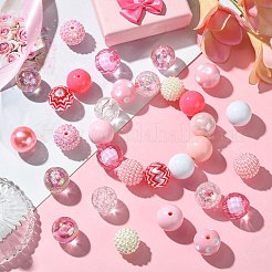 DIY 50Pcs Candy Color Round Beads Jewelry Making Finding Kit&nbsp;DIY-CJ0002-37