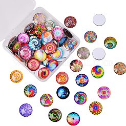 70Pcs Flatback Glass Cabochons for DIY Projects&nbsp;GGLA-SZ0001-33B