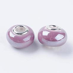 Handmade Porcelain Ceramic Spacer European Beads Fit Charm Bracelets&nbsp;X-OPDL-G001-6