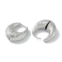 Texture Rings Brass Hoop Earrings for Women&nbsp;EJEW-H006-06C-P