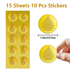 15 Sheets Gold Foil Paper Picture Stickers&nbsp;STIC-WH0025-007