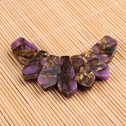 Assembled Dyed Synthetic Imperial Jasper and Bronzite Pendants&nbsp;X-G-E327-01C