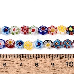 Handmade Millefiori Lampwork Beads Strands&nbsp;LAMP-T022-13A