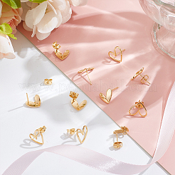 20Pcs 2 Styles Brass Stud Earring Findings&nbsp;KK-ME0002-53