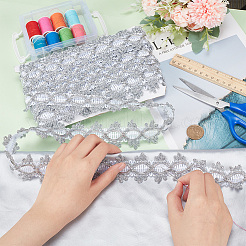 9M Metallic Lace Trims&nbsp;SRIB-WH0011-095B