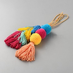 Polyester Tassel Pendant Decorations&nbsp;HJEW-WH20816-014