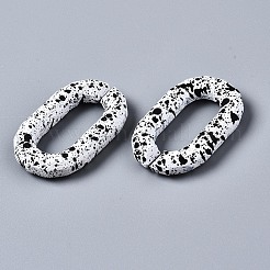 Spray Painted CCB Plastic Linking Rings&nbsp;CCB-Q091-016A