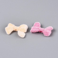 Flocking Opaque Acrylic Bowknot Beads&nbsp;OACR-T030-10M