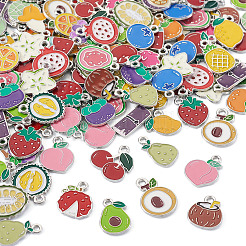 120Pcs 30 Styles Fruit Alloy Enamel Charms&nbsp;ENAM-TA0003-42