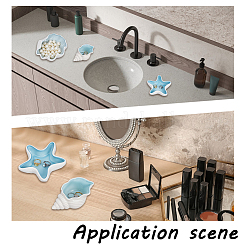 3Pcs 3 Styles Ocean-themed Ceramic Jewelry Plate&nbsp;AJEW-NB0007-92