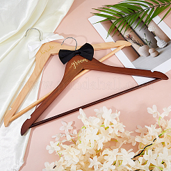 4Pcs 2 Colors Wood Wedding Clothes Hangers&nbsp;AJEW-DC0004-08