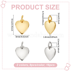 16Pcs 2 Colors Brass Pendants&nbsp;KK-BC0014-33