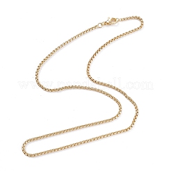 Brass Box Chain Necklaces&nbsp;X-NJEW-I247-04G