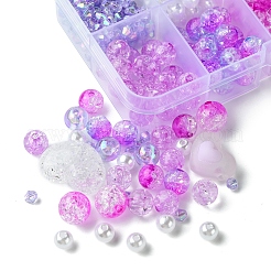 DIY Round Acrylic Beads Jewelry Making Findings Kits&nbsp;DIY-FS0007-04